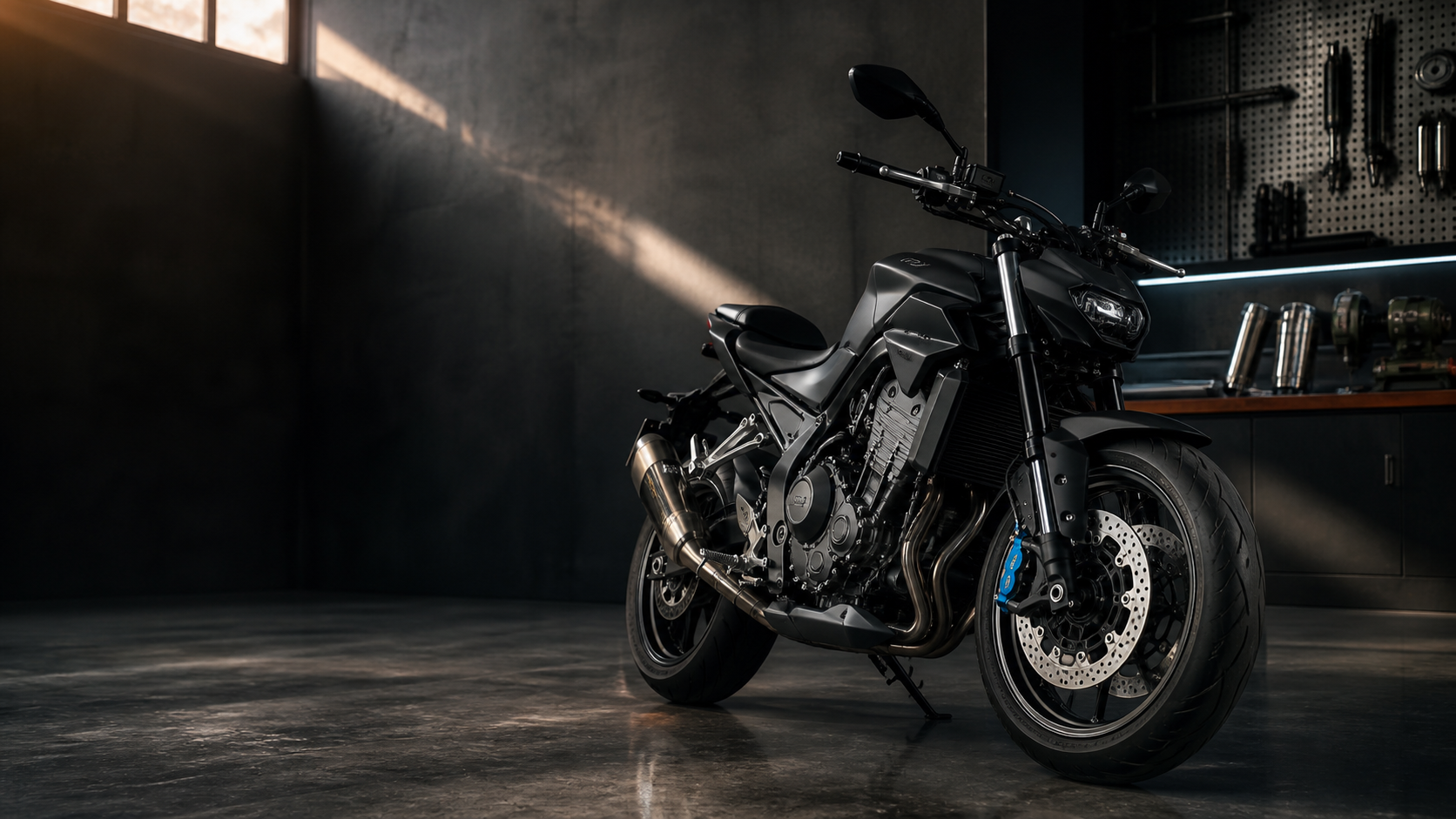 Motorcycle engine protection detail